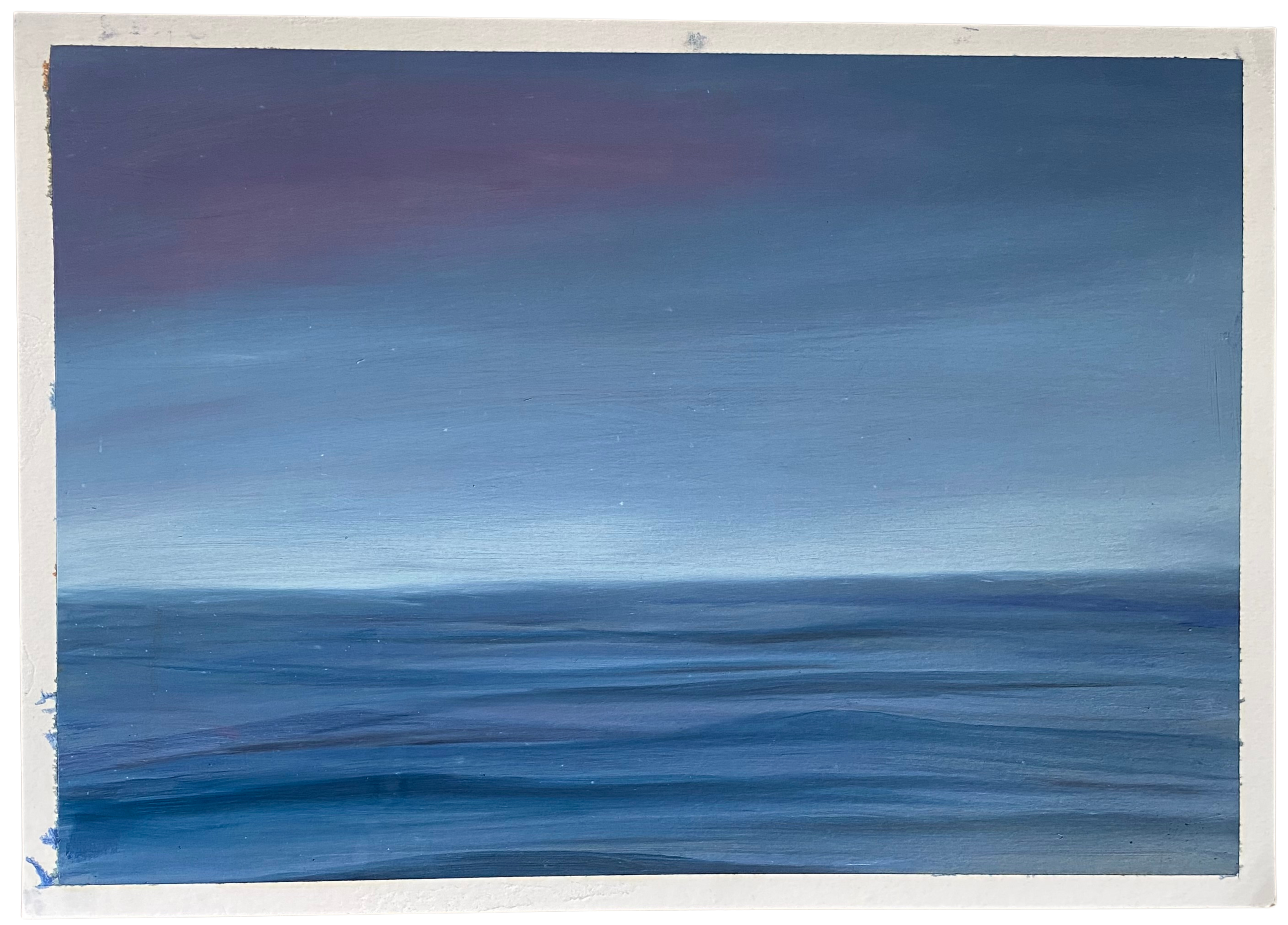 Blue abstract painting with a gradient from purple to blue. Original artwork by Geelong Artist Nat Gray